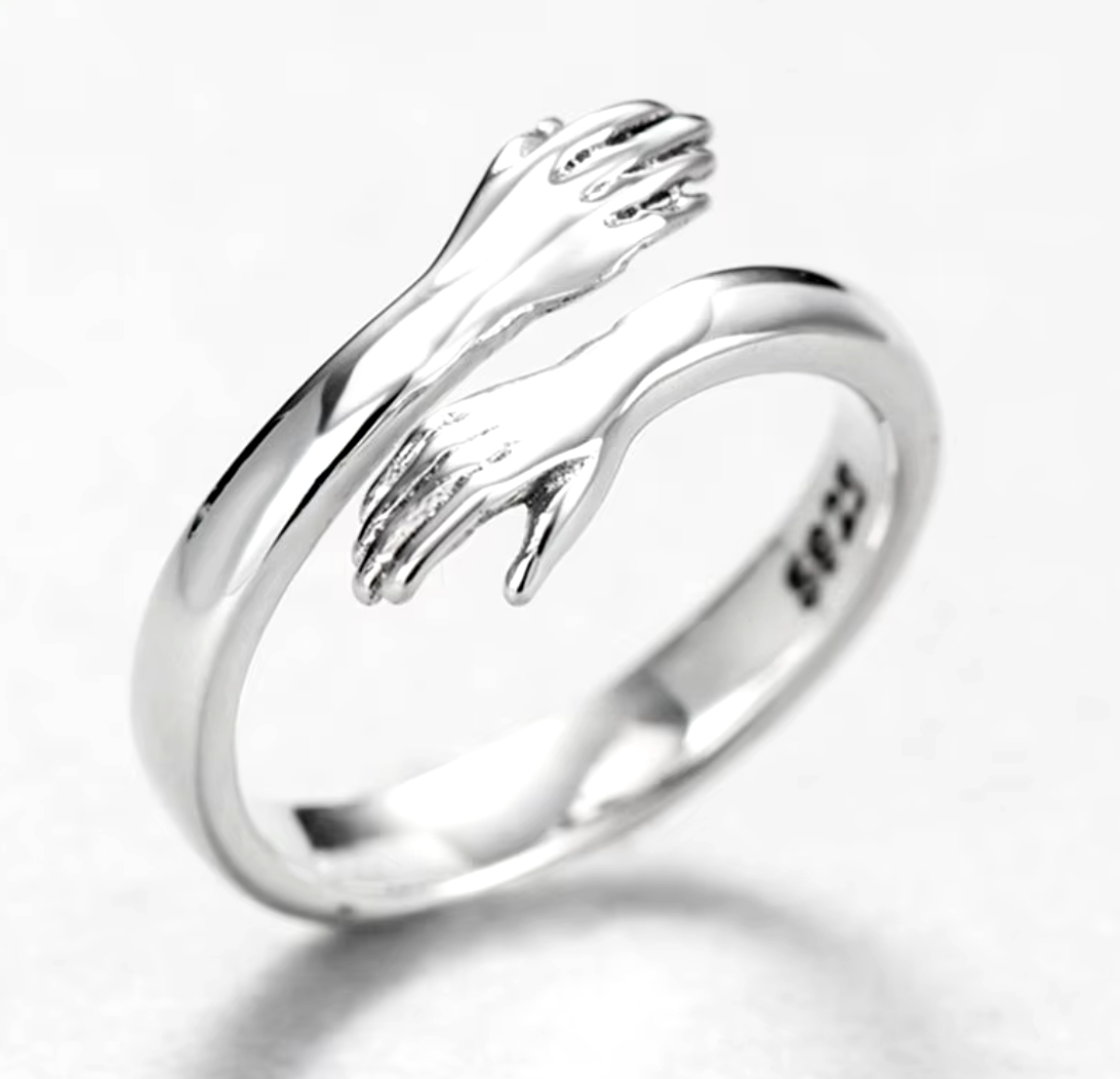 Câlin d'Amour - Bague ajustable en Argent S925